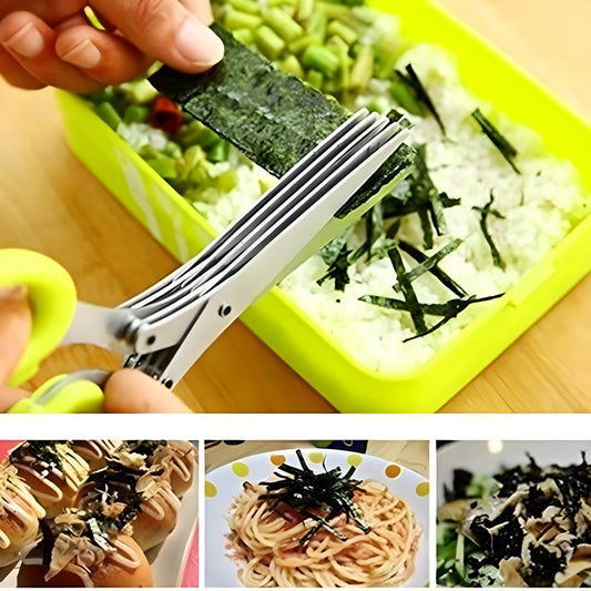 Multifunctional 5-Layer Vegetable & Fruit Cutter Kitchen Scissor